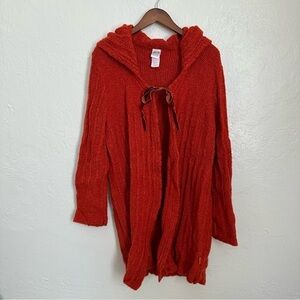 Oilily Orange Wool Sweater Cardigan Made in Italy Size Medium